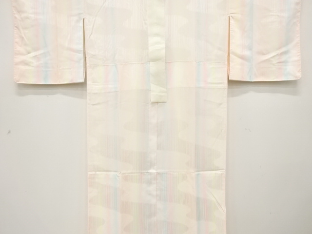 縞模様　暈し単衣長襦袢